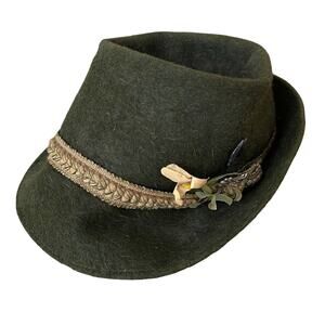 Vintage Tishler Hut Austrian Octoberfest Style Alpine Hat